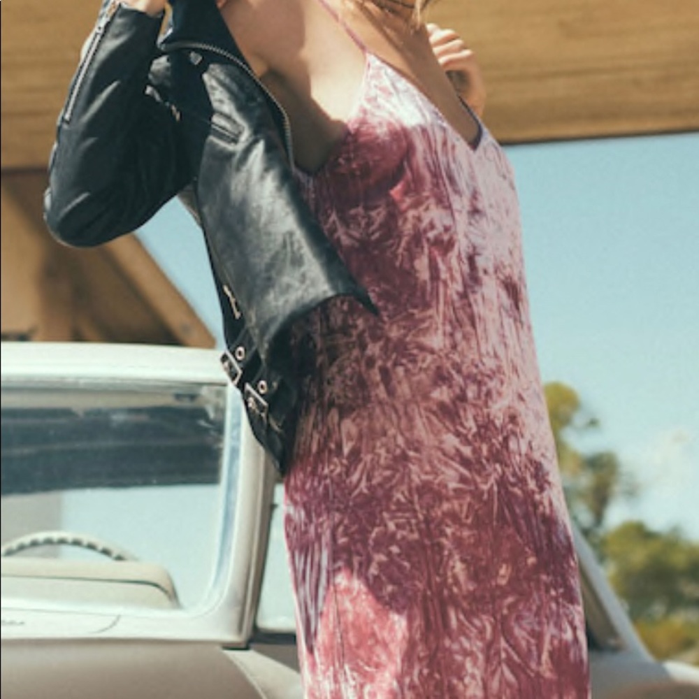 Pink Velvet Slip Dress